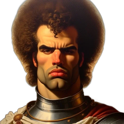 face, sword, crown, hair transparent PNG cut-out