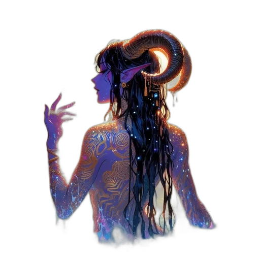 creature, hair, dragon, fantasy art transparent PNG cut-out