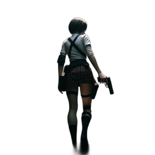 jacket, weapon, dress, staff transparent PNG cut-out