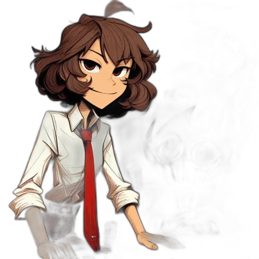 staff, hair, jacket, face transparent PNG cut-out