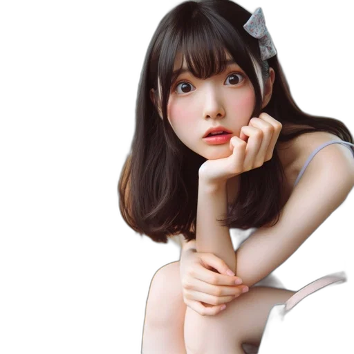 face, photorealistic, 3d render, anime transparent PNG cut-out