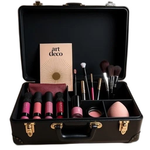dark, black, makeup, case transparent PNG cut-out