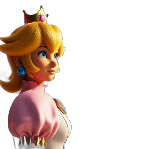 crown, dress, 3d render, concept art transparent PNG cut-out