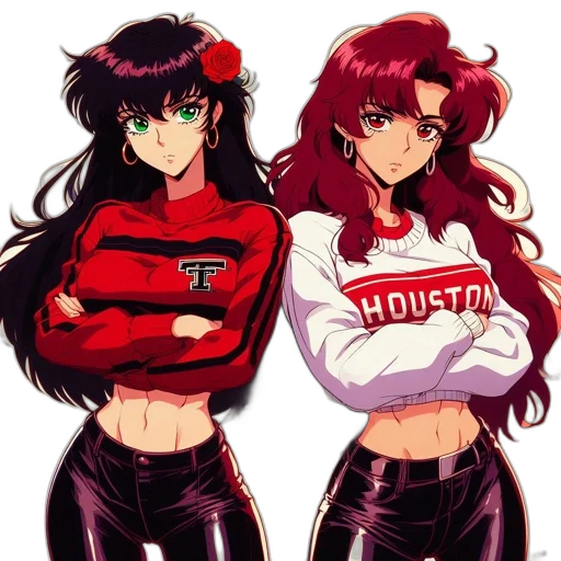 anime, pixel art, vaporwave, cyberpunk transparent PNG cut-out