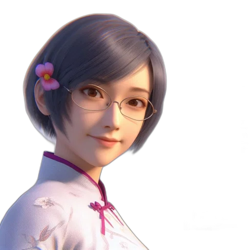 staff, face, flower, robot transparent PNG cut-out