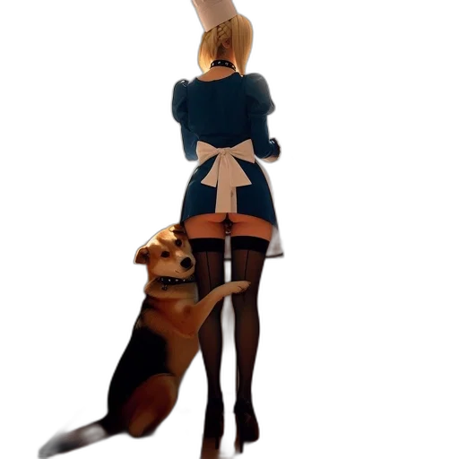 dress, staff, animal, jacket transparent PNG cut-out