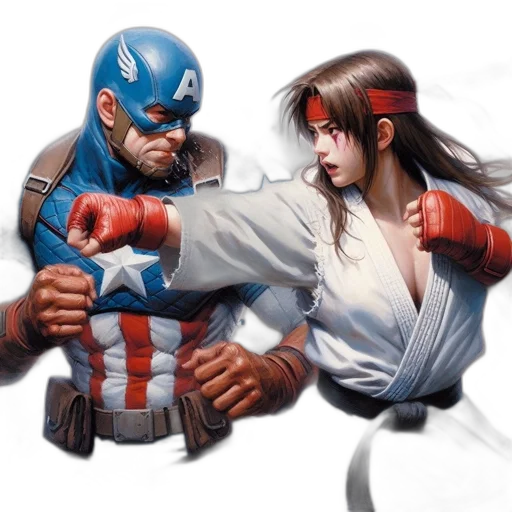 comic book art, concept art, fantasy art, photorealistic transparent PNG cut-out