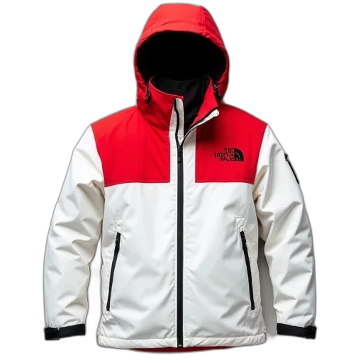 jacket, red, north, face transparent PNG cut-out