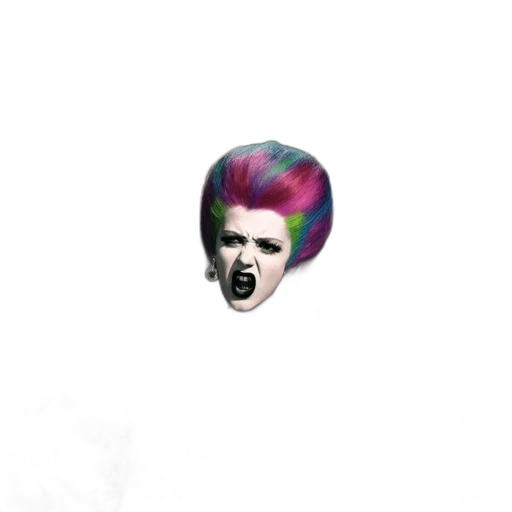 hair, creature, face, crown transparent PNG cut-out