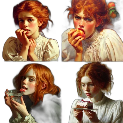 food, photorealistic, concept art, oil painting transparent PNG cut-out