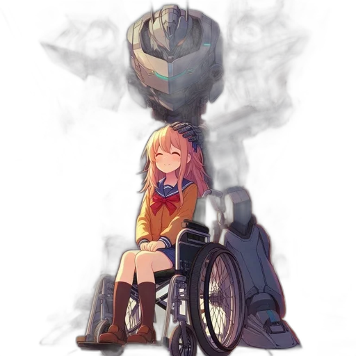robot, dress, weapon, umbrella transparent PNG cut-out