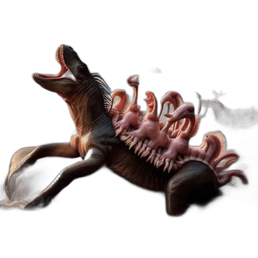 creature, animal, dragon, staff transparent PNG cut-out