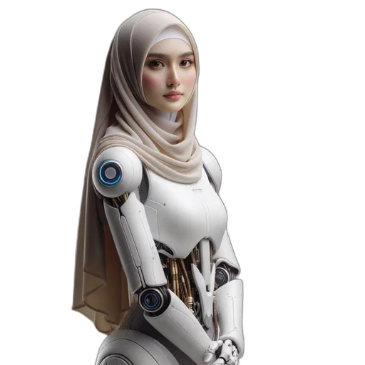 robot, concept art, 3d render, comic book art transparent PNG cut-out