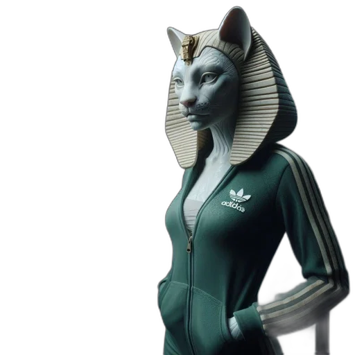 mask, 3d render, concept art, feline-like transparent PNG cut-out
