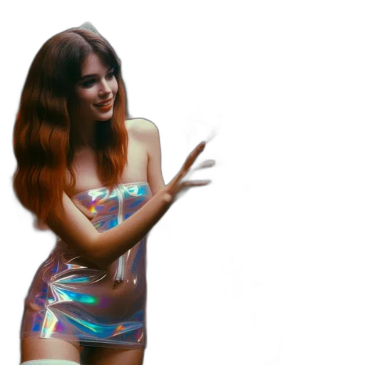 dress, vaporwave, concept art, pixel art transparent PNG cut-out