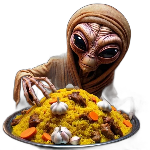 food, creature, 3d render, concept art transparent PNG cut-out