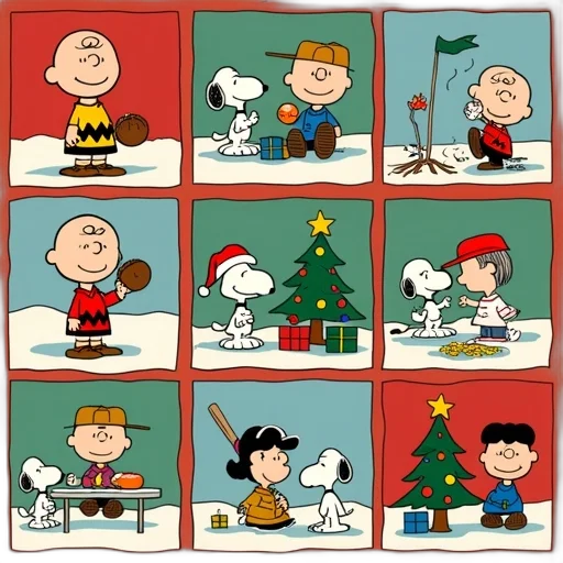cartoon, snow, colorful, poster transparent PNG cut-out