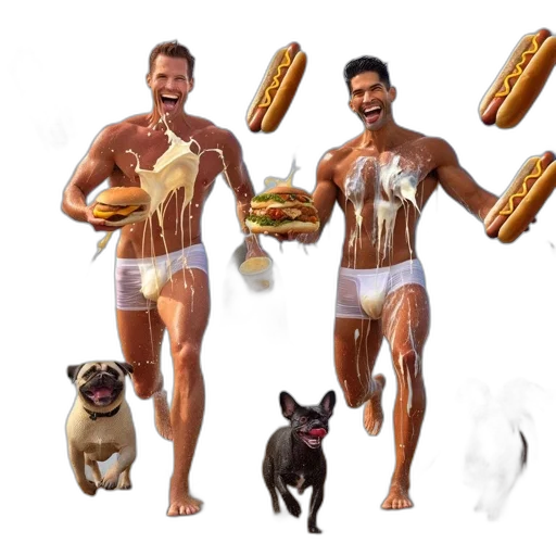 food, animal, concept art, two transparent PNG cut-out