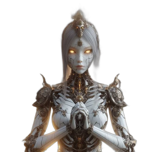 robot, jewelry, mask, creature transparent PNG cut-out