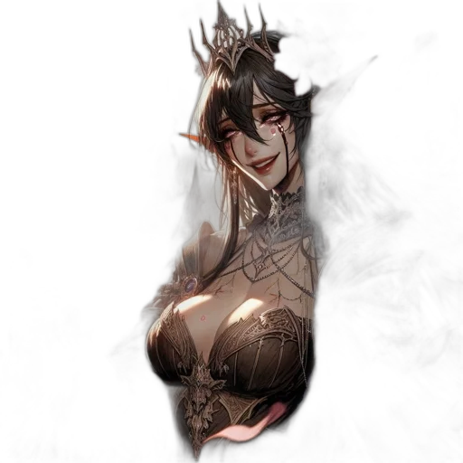 dragon, crown, staff, dress transparent PNG cut-out