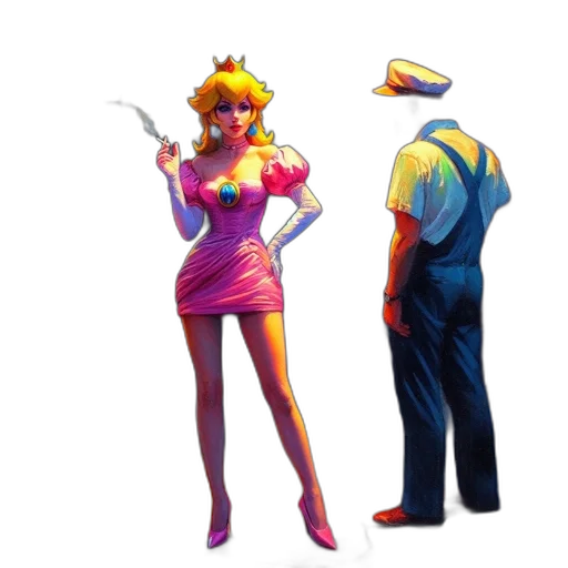 dress, staff, weapon, crown transparent PNG cut-out