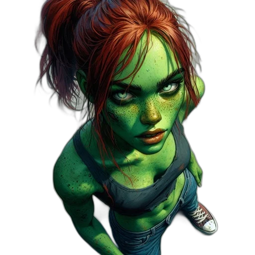 comic book art, concept art, fantasy art, photorealistic transparent PNG cut-out