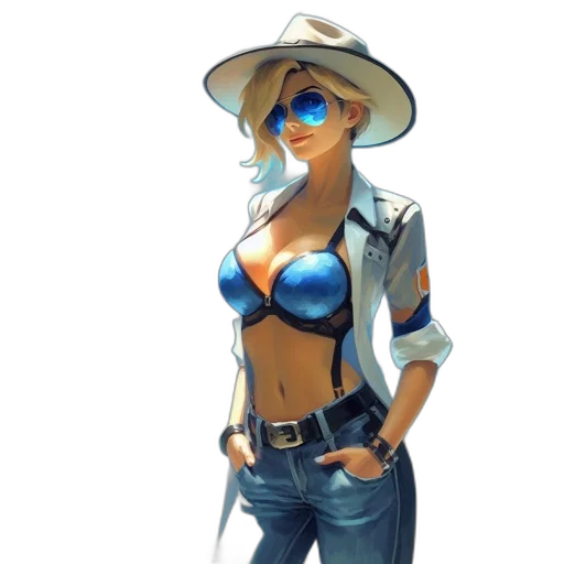 jacket, hat, staff, concept art transparent PNG cut-out