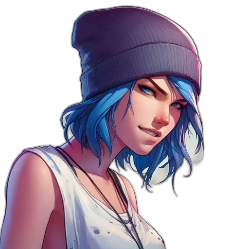 hat, face, jacket, concept art transparent PNG cut-out