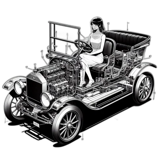 car, robot, concept art, photorealistic transparent PNG cut-out