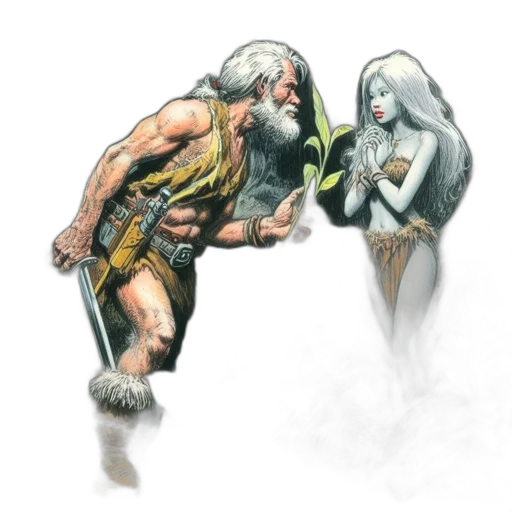 fantasy art, concept art, comic book art, watercolor transparent PNG cut-out
