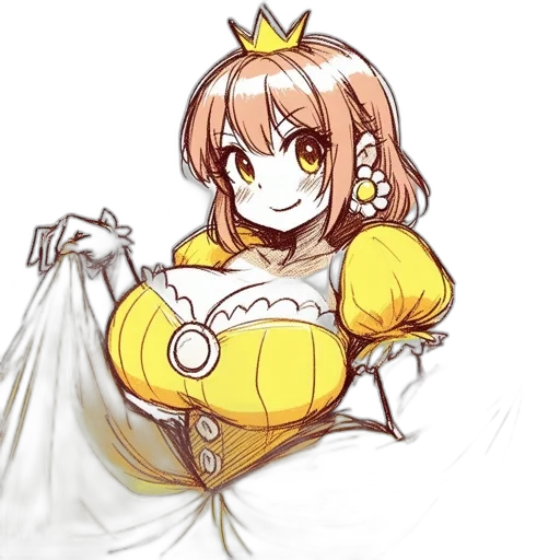 crown, dress, robot, staff transparent PNG cut-out