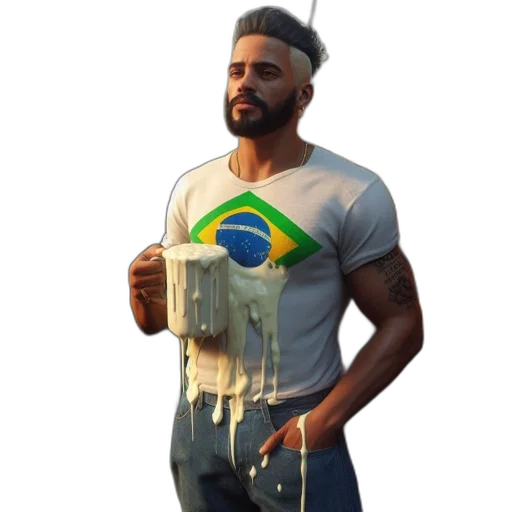 weapon, staff, jacket, hat transparent PNG cut-out