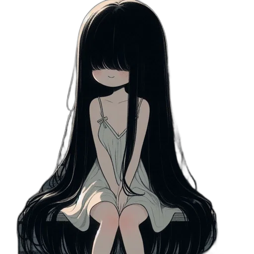hair, dress, mask, creature transparent PNG cut-out