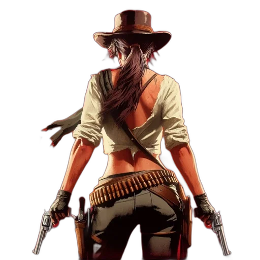weapon, staff, hat, jacket transparent PNG cut-out