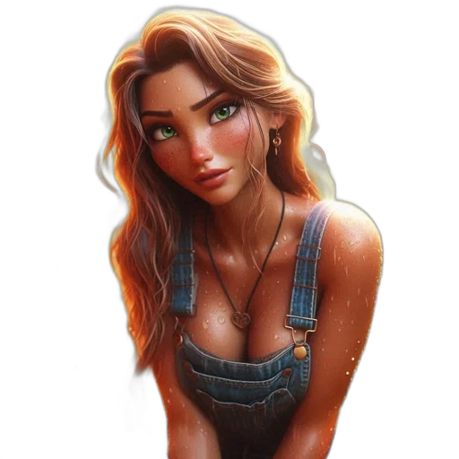 dress, jewelry, face, fantasy art transparent PNG cut-out