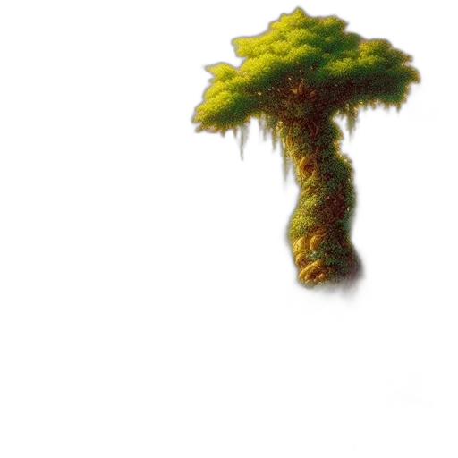 tree, hair, creature, dragon transparent PNG cut-out