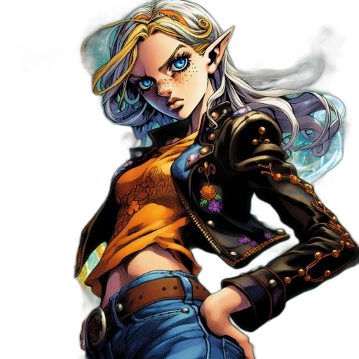jacket, staff, concept art, comic book art transparent PNG cut-out