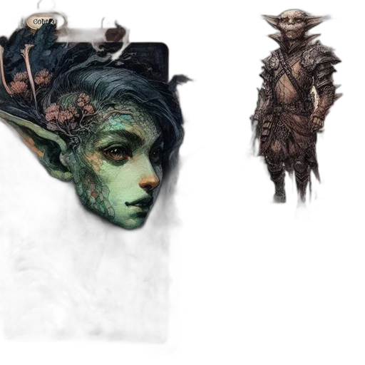 mask, concept art, fantasy art, watercolor transparent PNG cut-out