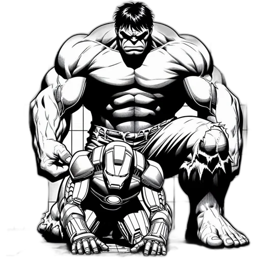 comic book art, concept art, cartoon, fantasy art transparent PNG cut-out