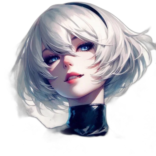 face, mask, robot, hair transparent PNG cut-out