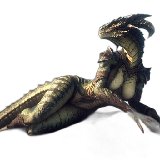 dragon, creature, animal, staff transparent PNG cut-out