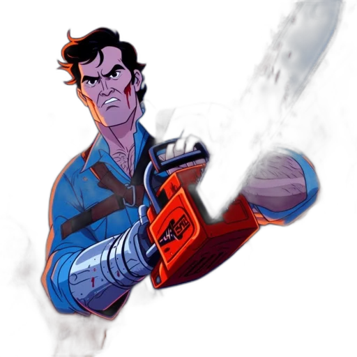 jacket, staff, weapon, robot transparent PNG cut-out