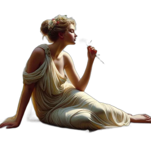 dress, jewelry, staff, photorealistic transparent PNG cut-out