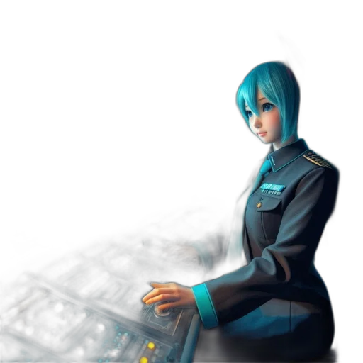 robot, staff, jacket, weapon transparent PNG cut-out