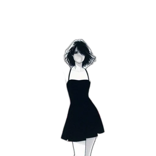 dress, hat, hair, creature transparent PNG cut-out