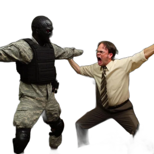 creature, concept art, intense, confrontation transparent PNG cut-out