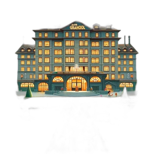 building, concept art, watercolor, 3d render transparent PNG cut-out