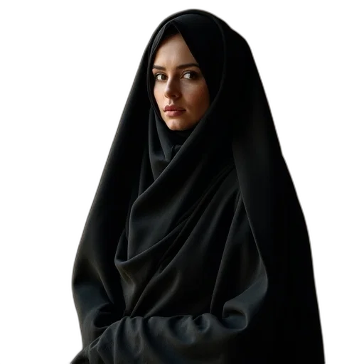 dress, jacket, face, staff transparent PNG cut-out