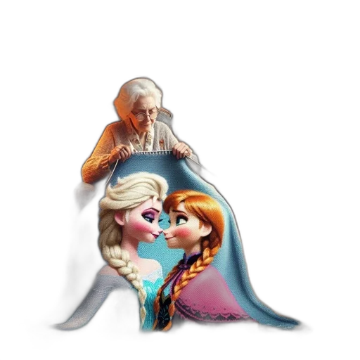 dress, sword, concept art, 3d render transparent PNG cut-out
