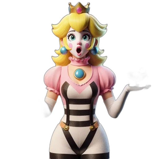 dress, crown, 3d render, concept art transparent PNG cut-out
